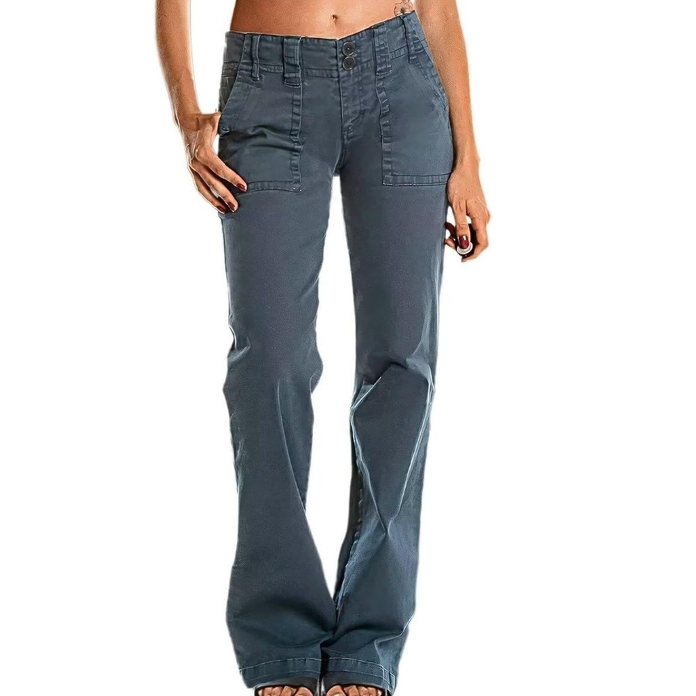 Flamingals Cargo Pants Womens XXL Grey NWT Straight Leg Cotton Blend